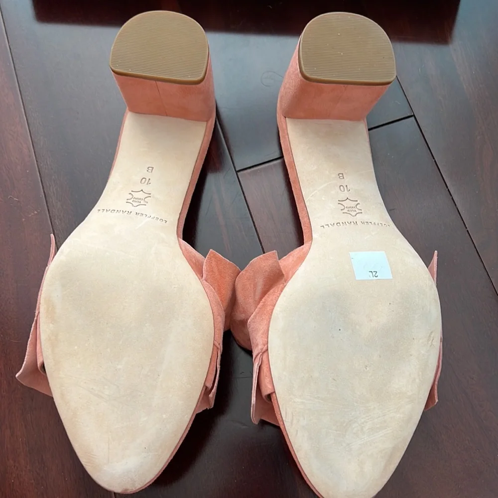 Loeffler Randall Suede Ruffle Embellishment Mules size 10 with original box - Picture 4 of 6